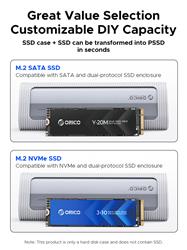 Orico AXM2 Tool Free  M.2 NVMe SSD Enclosure with USB External