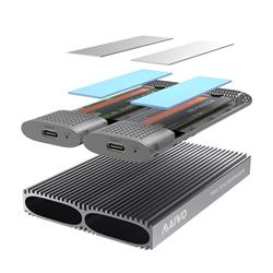 Maiwo K1202P2  NVMe and SATA M.2 SSD Enclosure