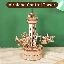 ROKR AMK41 Air-Control Tower Music Box 3D Wooden Puzzle(Open Box)