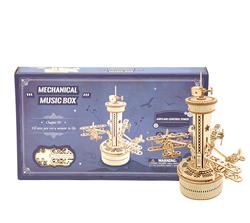 ROKR AMK41 Air-Control Tower Music Box 3D Wooden Puzzle(Open Box)