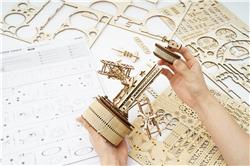 ROKR AMK41 Air-Control Tower Music Box 3D Wooden Puzzle(Open Box)