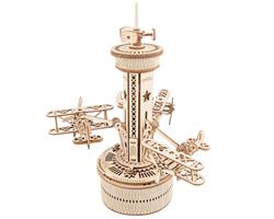 ROKR AMK41 Air-Control Tower Music Box 3D Wooden Puzzle(Open Box)