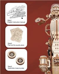 ROKR LK504 Cruiser Motorcycle 3D Wooden Puzzle