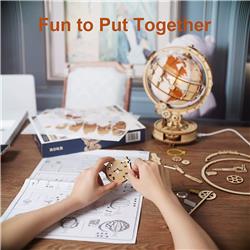 ROKR ST003 Luminous Globe 3D Wooden Puzzle