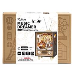 ROKR AMT01 Sunset Carnival Music Box 3D Wooden Puzzle