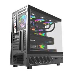 DarkFlash 376*208*405mm DY460 NOIR Front and Sides Mid Tower Blanc
