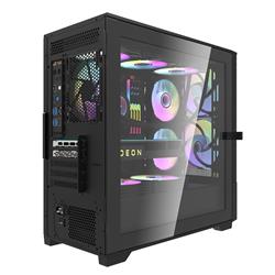 DarkFlash DK415M Mesh mATX PC Case, 2x ARGB Fans Included, Black