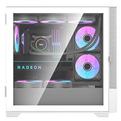 DarkFlash DK415M Mesh mATX PC Case, 2x ARGB Fans Included, White