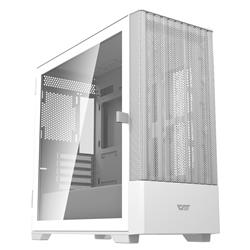 DarkFlash DK415M Mesh mATX PC Case, 2x ARGB Fans Included, White
