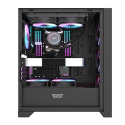 DarkFlash DRX70 Mesh ATX PC Case, 4x ARGB Fans Included, Black