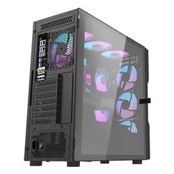 DarkFlash DK431 E-ATX PC Case, 4x ARGB Fans Included, Black