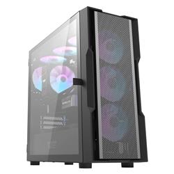 DarkFlash DK431 E-ATX PC Case, 4x ARGB Fans Included, Black