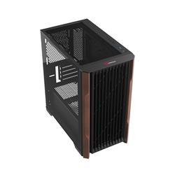 ARMOURY A08 Micro ATX Case, Wood Front Panel, Black