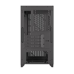 ARMOURY A08 Micro ATX Case, Wood Front Panel, Black