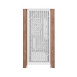 ARMOURY A08 Micro ATX Case, Wood Front Panel, White