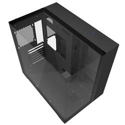 DarkFlash TH285 Triple-sided Transparent Glass ATX Case, Black