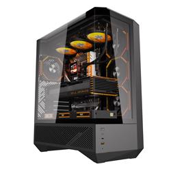 Boîtier PC ATX de luxe DarkFlash DY460, 4 ventilateurs ARGB inclus, noir
