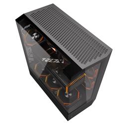 Boîtier PC ATX de luxe DarkFlash DY460, 4 ventilateurs ARGB inclus, noir