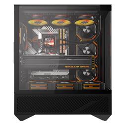 Boîtier PC ATX de luxe DarkFlash DY460, 4 ventilateurs ARGB inclus, noir