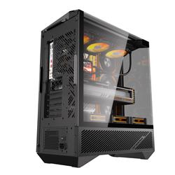 Boîtier PC ATX de luxe DarkFlash DY460, 4 ventilateurs ARGB inclus, noir