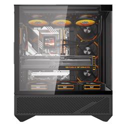 Boîtier PC ATX de luxe DarkFlash DY460, 4 ventilateurs ARGB inclus, noir