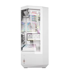 Boîtier PC ATX de luxe DarkFlash DY460, 4 ventilateurs ARGB inclus, blanc
