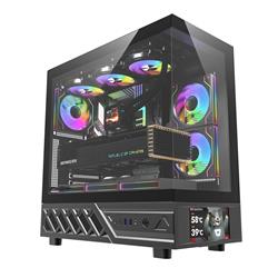 DarkFlash 376*208*405mm DY460 NOIR Front and Sides Mid Tower Blanc