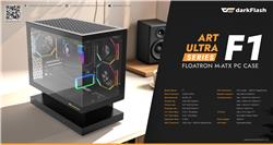 Étui pour PC DarkFlash F1 FLOATRON M-ATX,+DarkFlash INF34+DarkFlash INF34R, noir