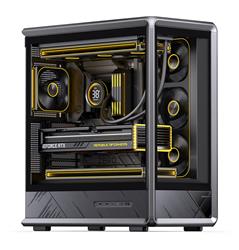 JONSBO - D401 Black ATX Gaming PC Case，Supports Dual 360 Water Cooling