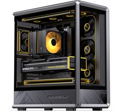 JONSBO - D401 Black ATX Gaming PC Case，Supports Dual 360 Water Cooling