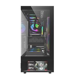 DarkFlash 376*208*405mm DY460 NOIR Front and Sides Mid Tower Blanc