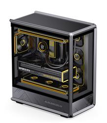 JONSBO - D401 Black ATX Gaming PC Case，Supports Dual 360 Water Cooling