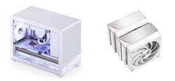 JONSBO D32 PRO Micro-ATX PC Case+PCCOOLER CPS RZ620 Dual Tower CPU Air Cooler,White