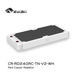 Bykski 240mm x 30mm RC Series Radiator, 120mm x 2, Dual Fan White