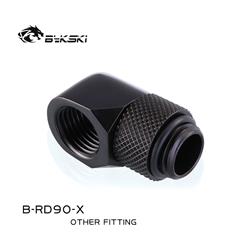 Bykski G 1/4in. Male to Female 90 Degree Rotary Elbow Fitting Black