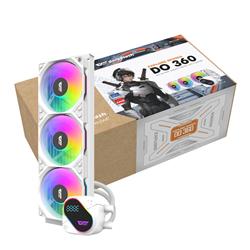 DarkFlash DO360 360mm Liquid AIO CPU Cooler with LCD Screen, White