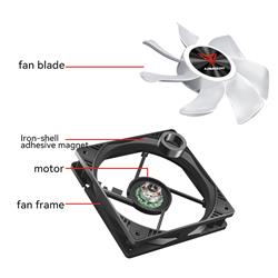 ARMOURY Block Vanguard Reverse Maglev Fan, noir