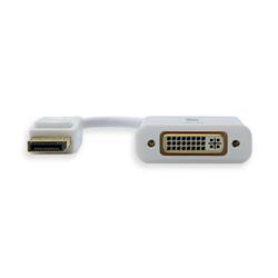 Adaptateur iCAN DisplayPort vers DVI, mâle vers femelle, plaqué or, blanc