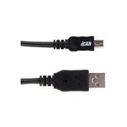 iCAN USB 2.0 Type-A Male to Mini B Male Cable, 10ft