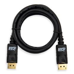 iCAN DisplayPort 1.2 Cable, Male to Male, 3FT, Black