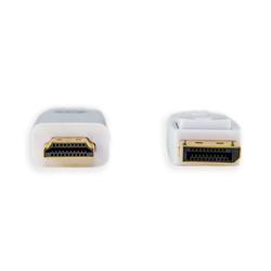 Câble DisplayPort vers HDMI iCAN 28AWG 1080p, M/M, plaqué or, 15 pieds, blanc