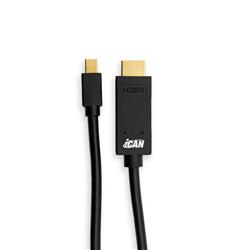 iCAN Mini DisplayPort vers HDMI 4K à 30 Hz, plaqué or, 3 pieds, noir