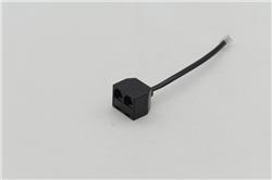 iCAN RJ9 Combiné téléphonique/casque adaptateur/séparateur (1 en deux sorties) - 6 pouces (RJ9-1M2F-BLK)
