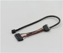 iCAN Internal Mini SAS SFF-8643 to U.2 SFF-8639 NVMe PCIe SSD Hard Drive Cable with SATA 15 pin Male power  – 100cm (MS-8639-86