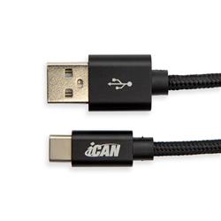 iCAN USB 2.0 Type-A Male to Type-C Male Cable, 15W, 3.3ft