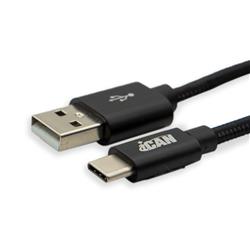 iCAN USB 2.0 Type-A Male to Type-C Male Cable, 15W, 3.3ft