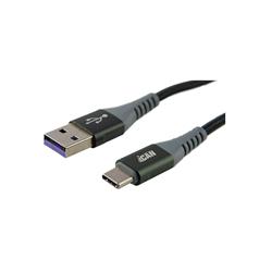 iCAN USB 2.0 Type-A Male to Type-C Male Cable, 100W, 3.3ft