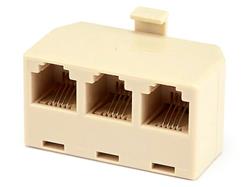 Adaptateur Monoprice 6P4C T, 1x mâle à 3x femelle