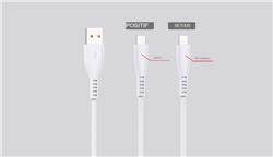 iCAN 4ft USB Type C Cable, with sensor & LED Light, White