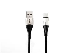 iCAN 3 ft USB Type C Cable, Zinc Alloy, LED Light, Braided, Black(Open Box)
